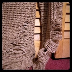 Distressed ripped oversized sweater NWOT